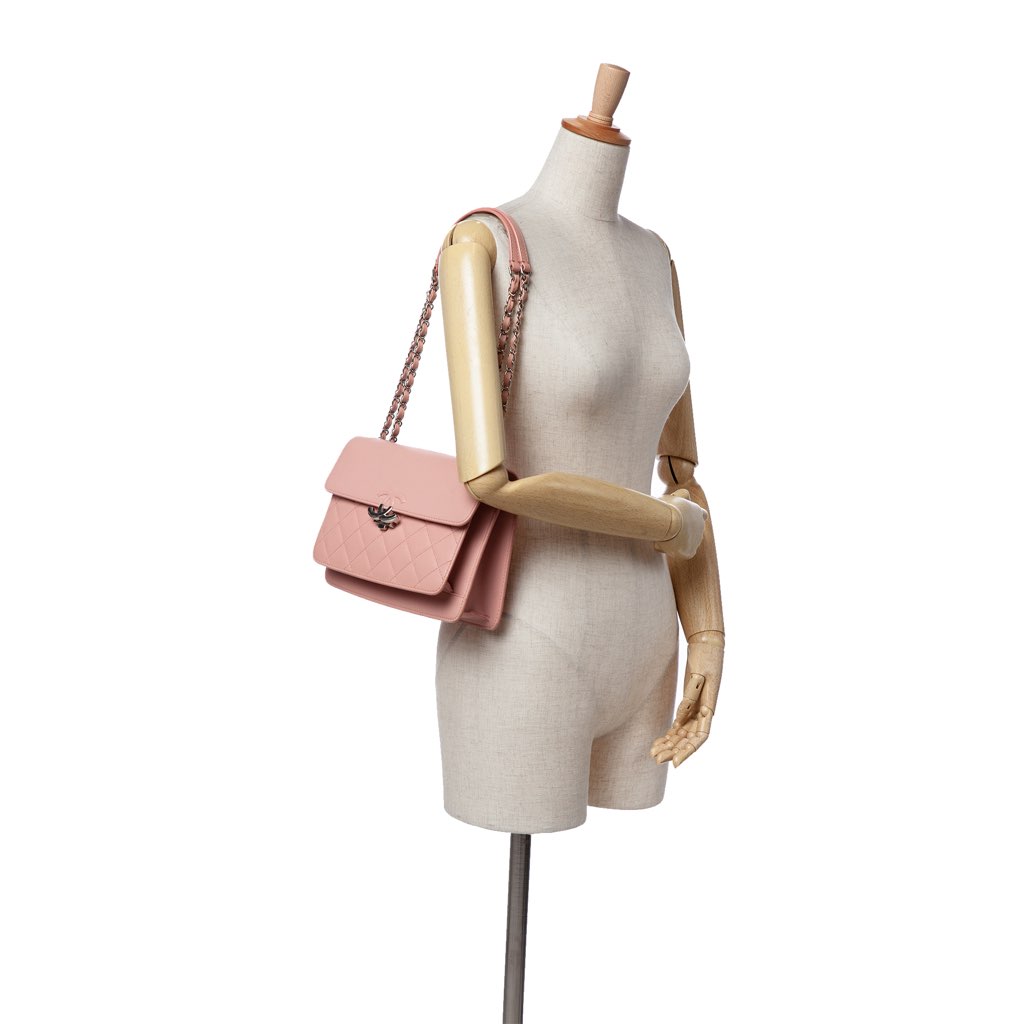 Chanel Large Quilted Goatskin CC Box Flap - Image 13