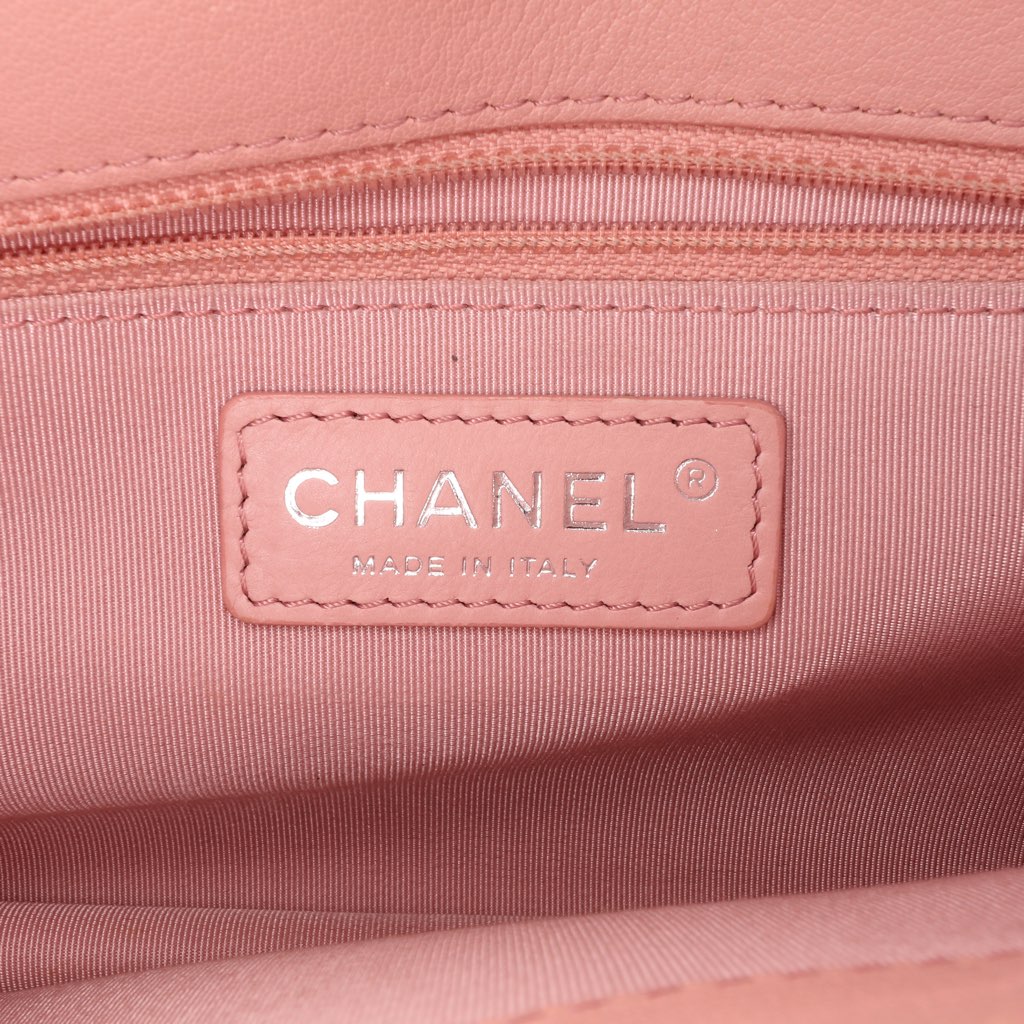 Chanel Large Quilted Goatskin CC Box Flap - Side view