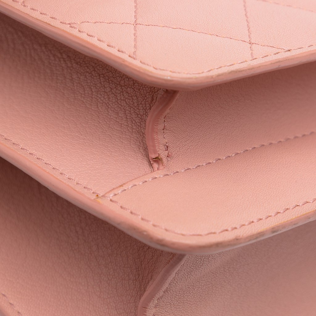 Chanel Large Quilted Goatskin CC Box Flap - Image 11