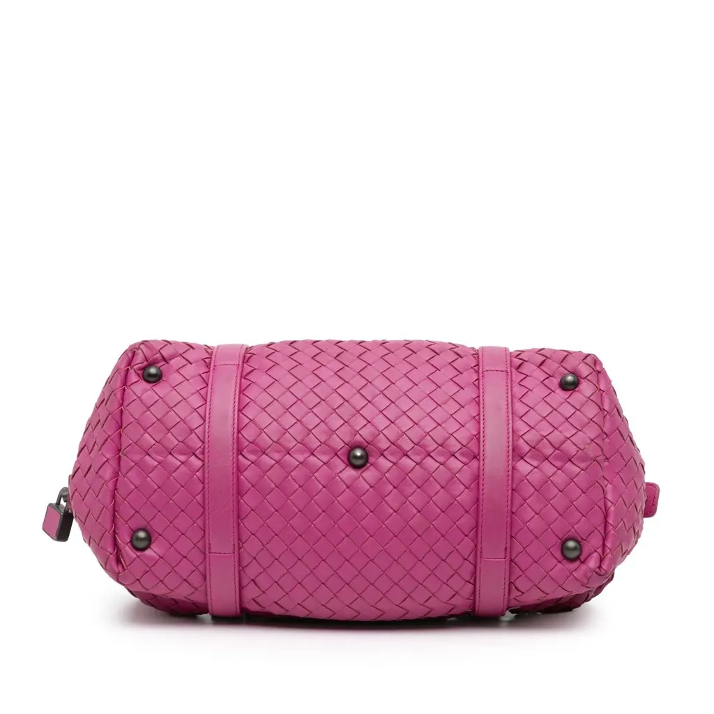 Bottega Veneta Nappa Intrecciato Montaigne Shoulder Bag Pink Leather Good - Inside View