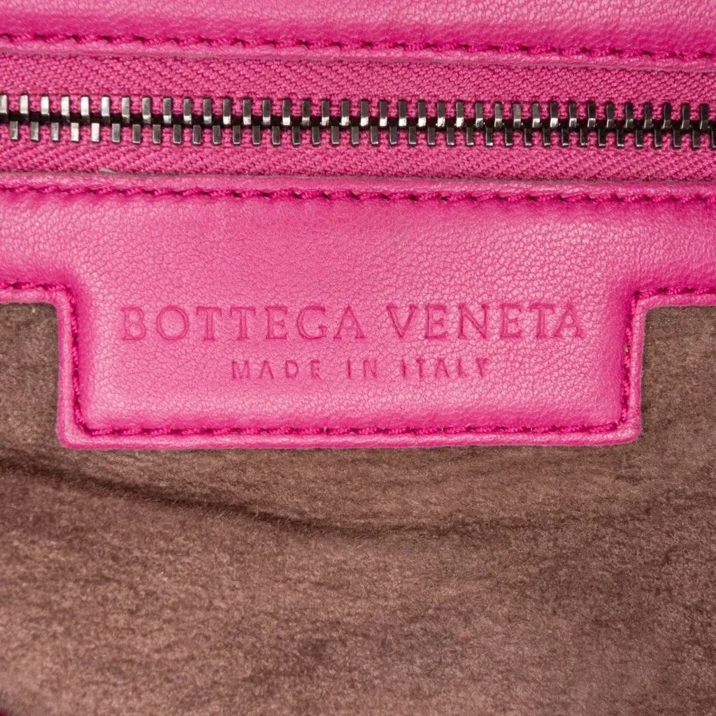 Bottega Veneta Nappa Intrecciato Montaigne Shoulder Bag Pink Leather Good - Box View