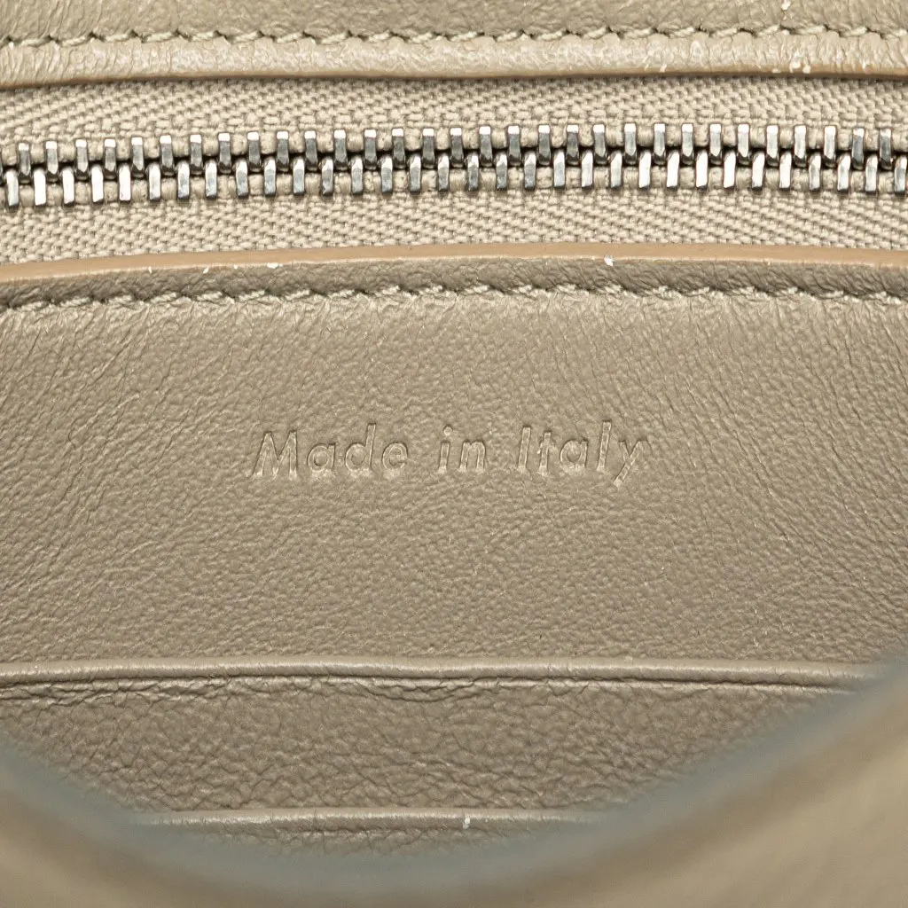 Celine Small Bicolor Leather Trotteur Crossbody Brown Leather Good - Box View