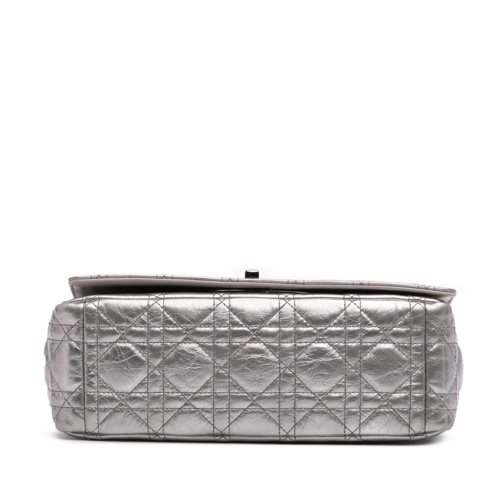 Dior Medium Metallic Calfskin Cannage Supple Caro Bag - Image 6