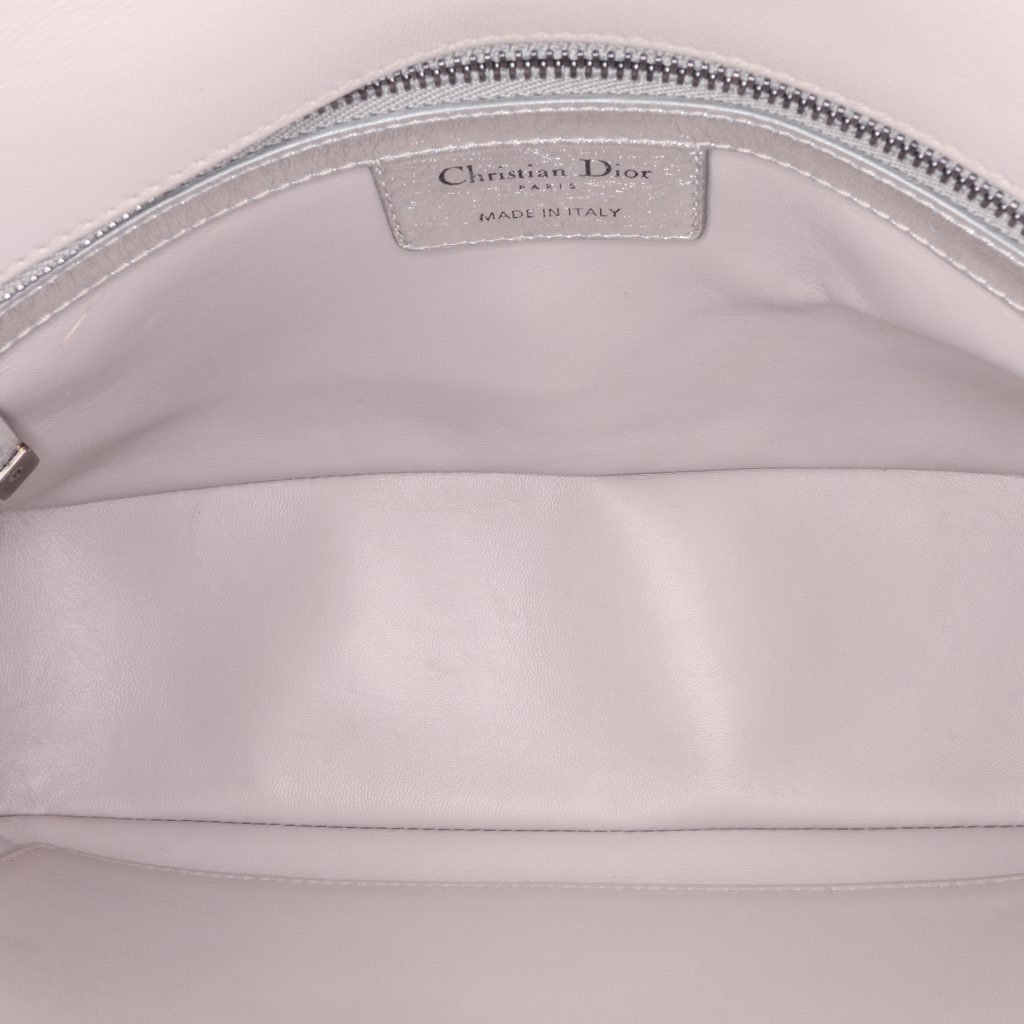 Dior Medium Metallic Calfskin Cannage Supple Caro Bag - 4