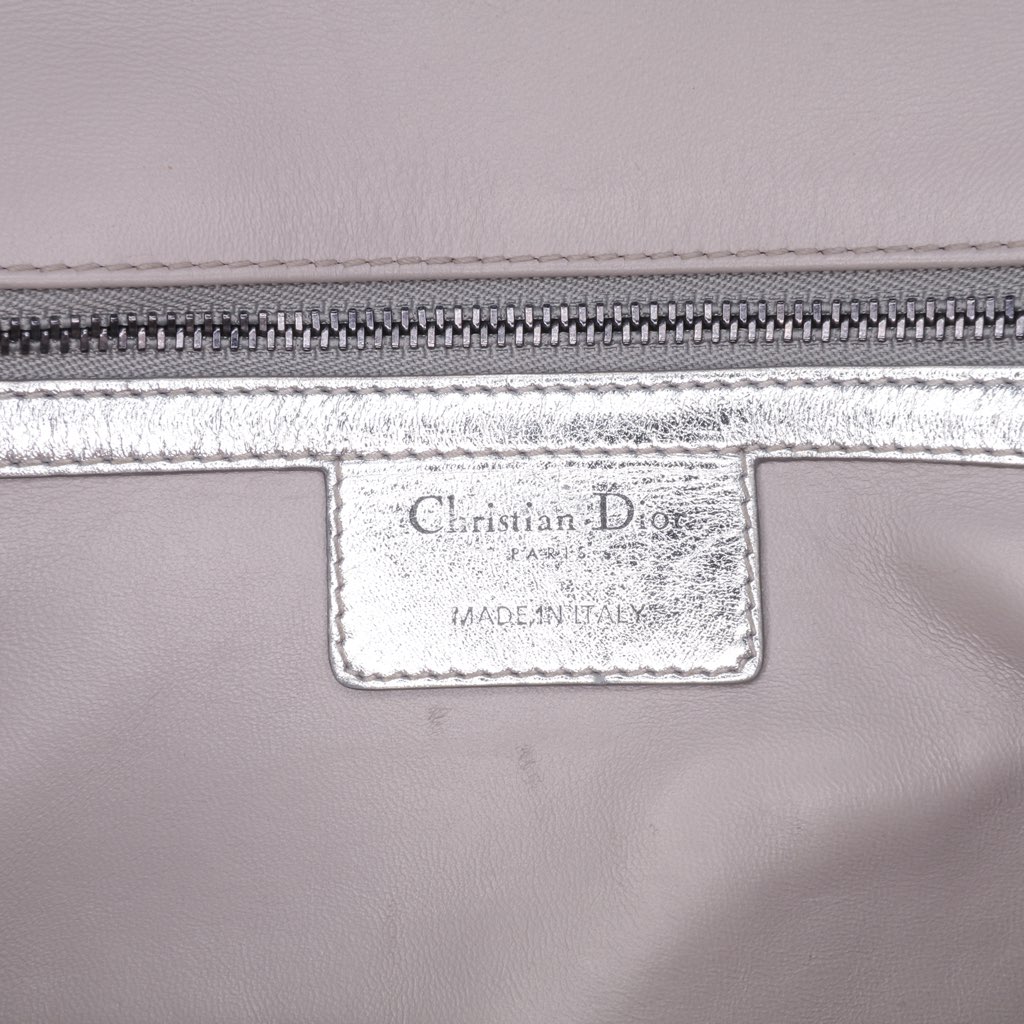 Dior Medium Metallic Calfskin Cannage Supple Caro Bag - Side view