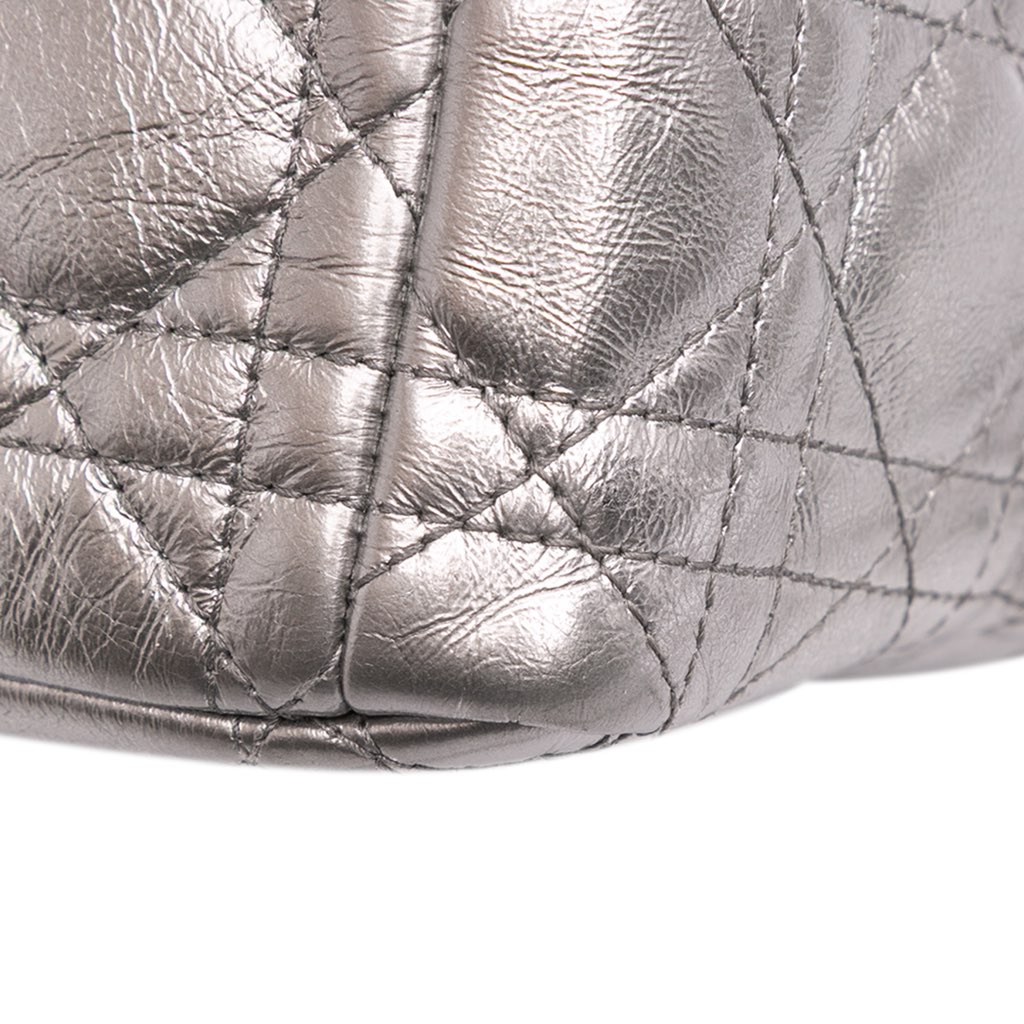 Dior Medium Metallic Calfskin Cannage Supple Caro Bag - Detail 2