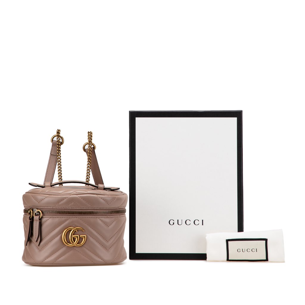 Gucci GG Marmont Round Matelasse Leather Backpack - Image 15