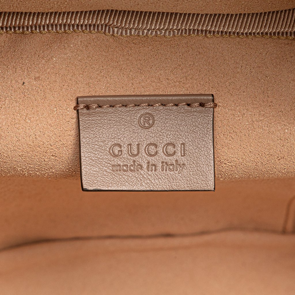 Gucci GG Marmont Round Matelasse Leather Backpack - Side view