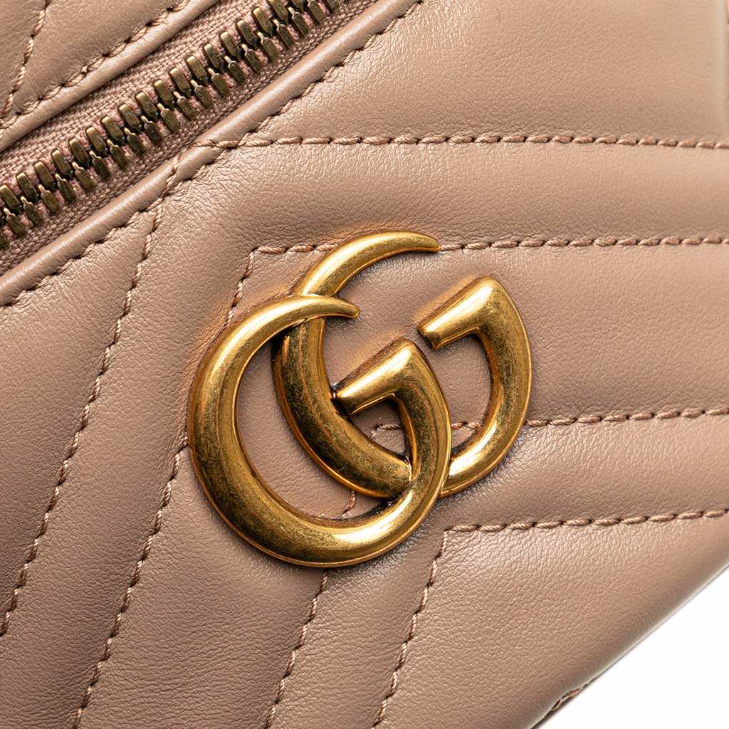 Gucci GG Marmont Round Matelasse Leather Backpack - Image 12