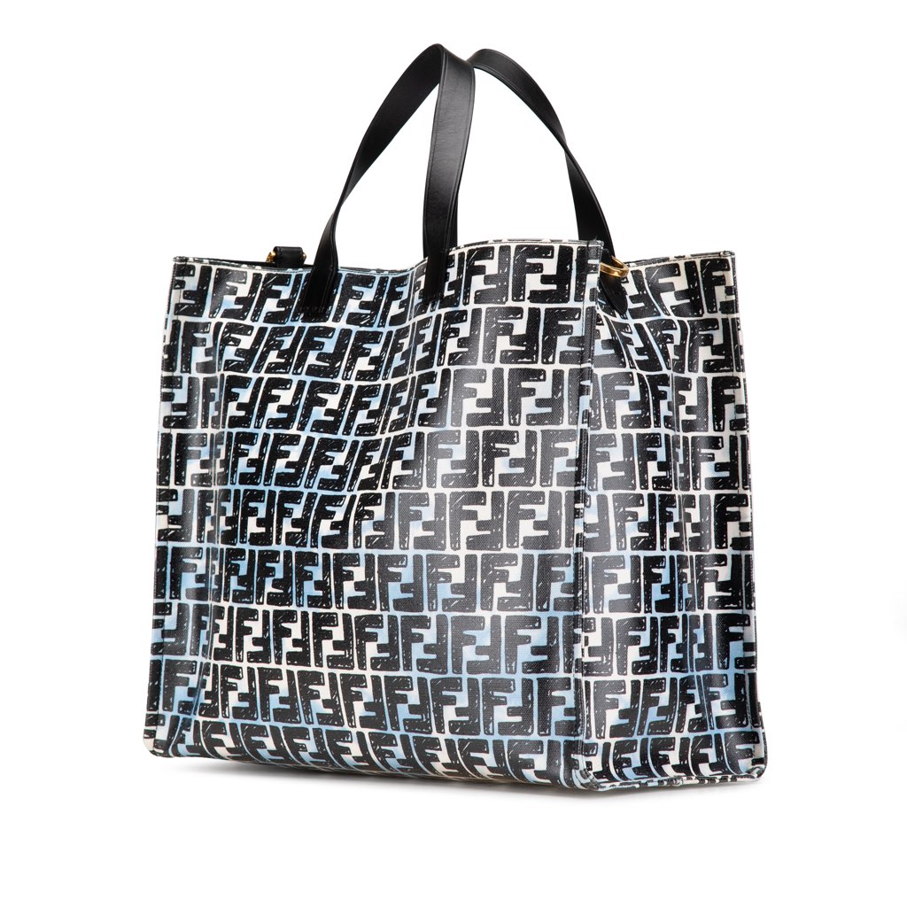 Fendi Joshua Vides Zucca Coated Canvas Cloudy Shopper Satchel - 2