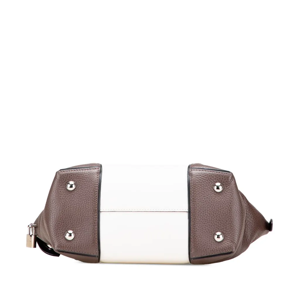 Louis Vuitton Bicolor Taurillon Cuir Soft Lockit PM White Leather Good - Inside View