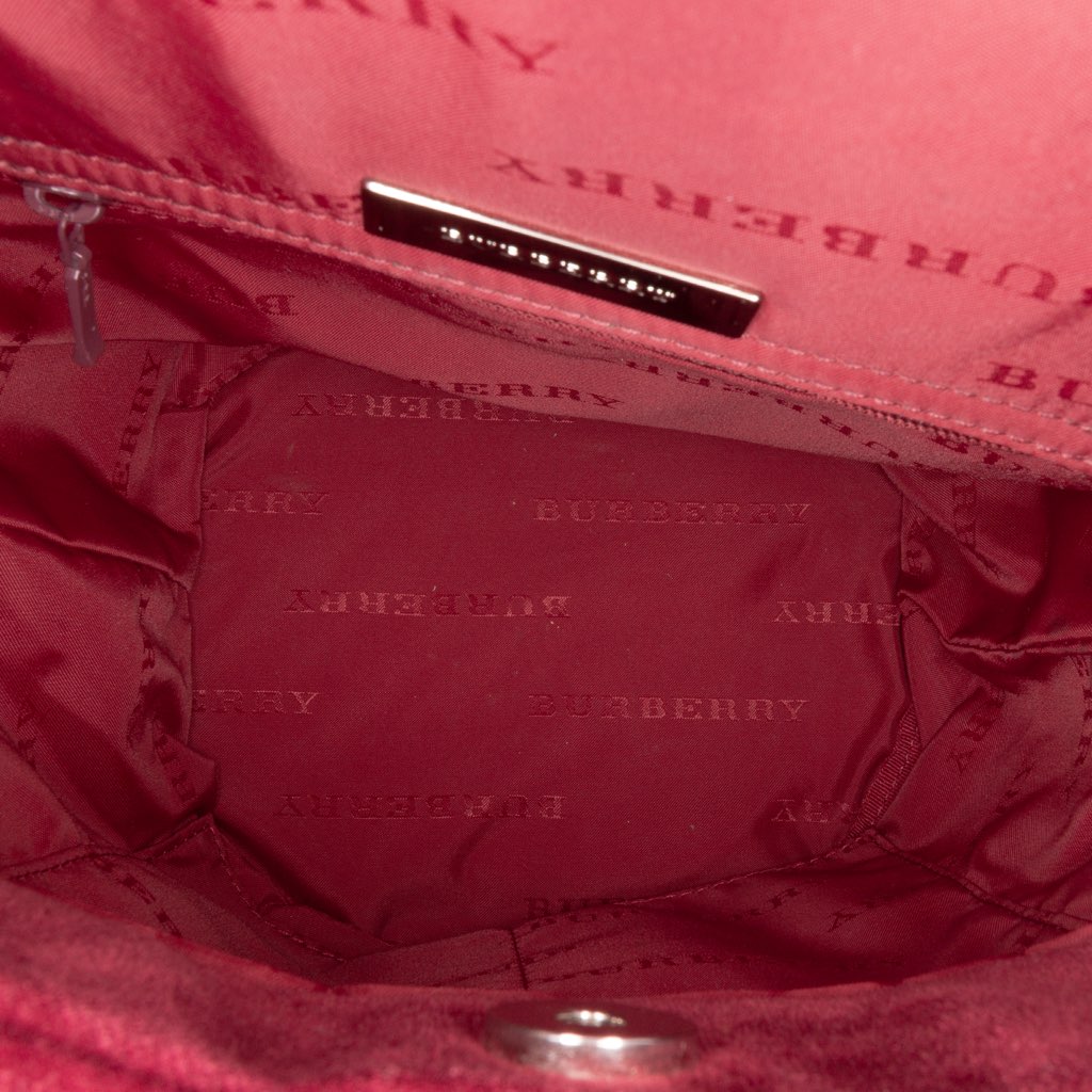 Burberry Velvet Trimmed House Check Canvas Bucket Bag - 4