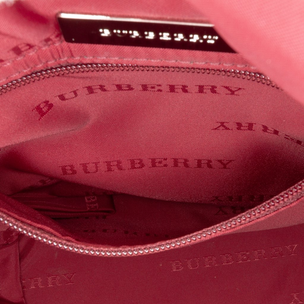 Burberry Velvet Trimmed House Check Canvas Bucket Bag - Side view