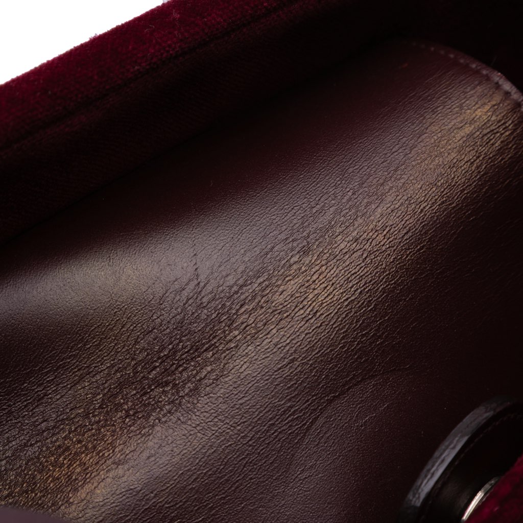 Burberry Velvet Trimmed House Check Canvas Bucket Bag - Detail 2
