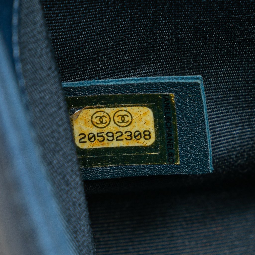 Chanel Small Quilted Perforated Metallic Lambskin Boy Flap - Detail 1