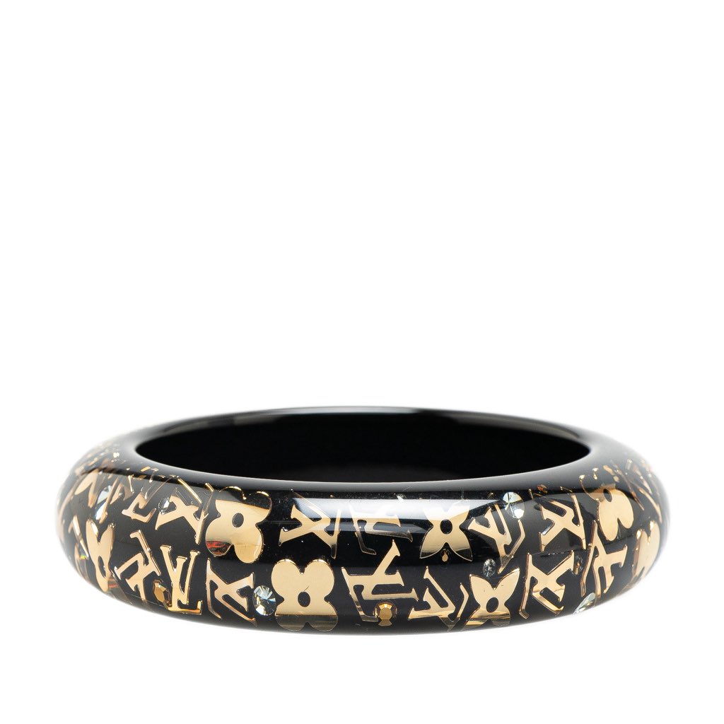 Louis Vuitton Wide Monogram Resin Inclusion Bangle - Back view