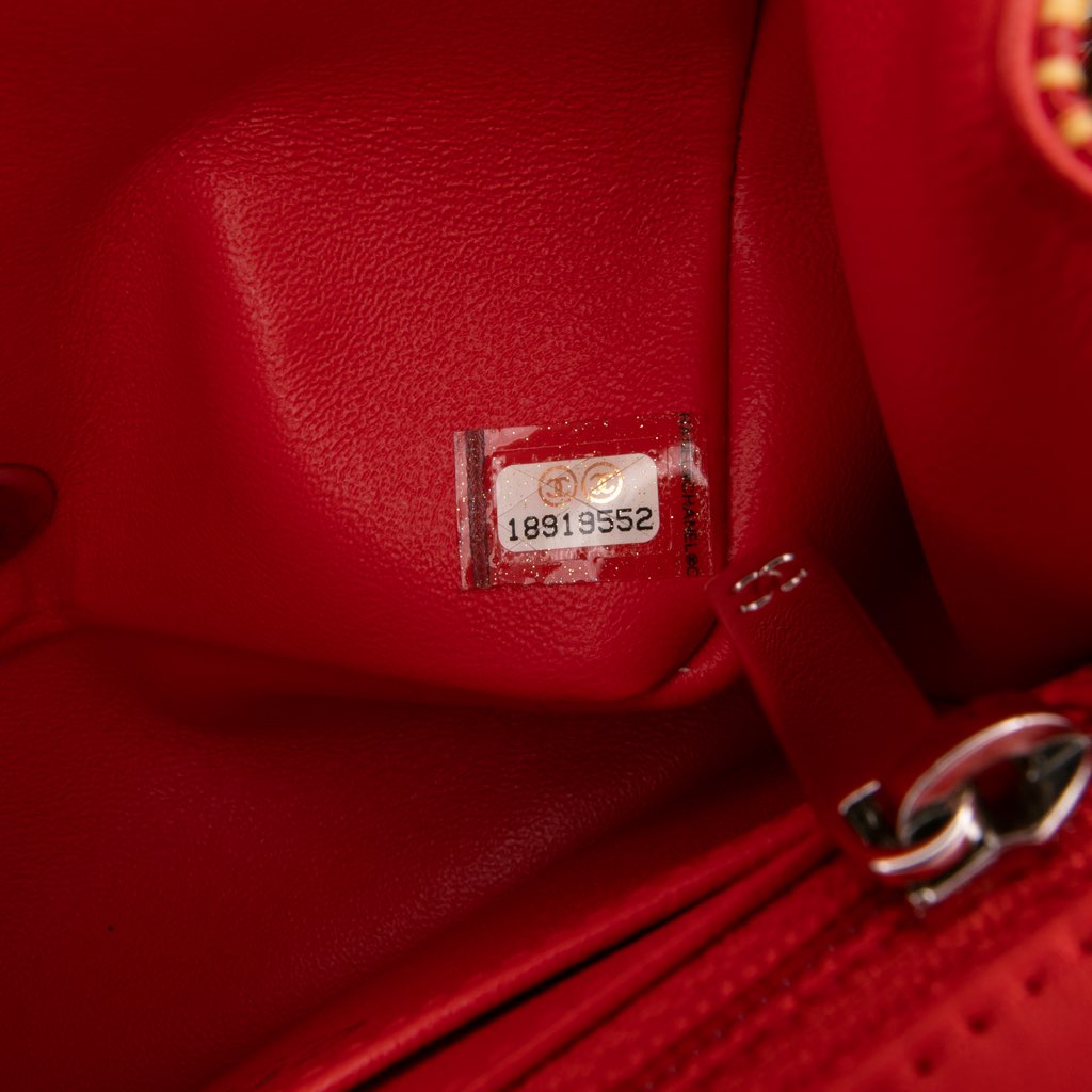 Chanel Mini Square Classic Patent Striped Single Flap - Detail 1