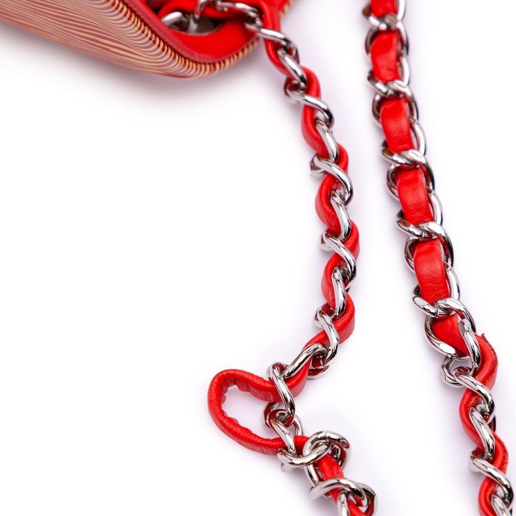 Chanel Mini Square Classic Patent Striped Single Flap - Image 12