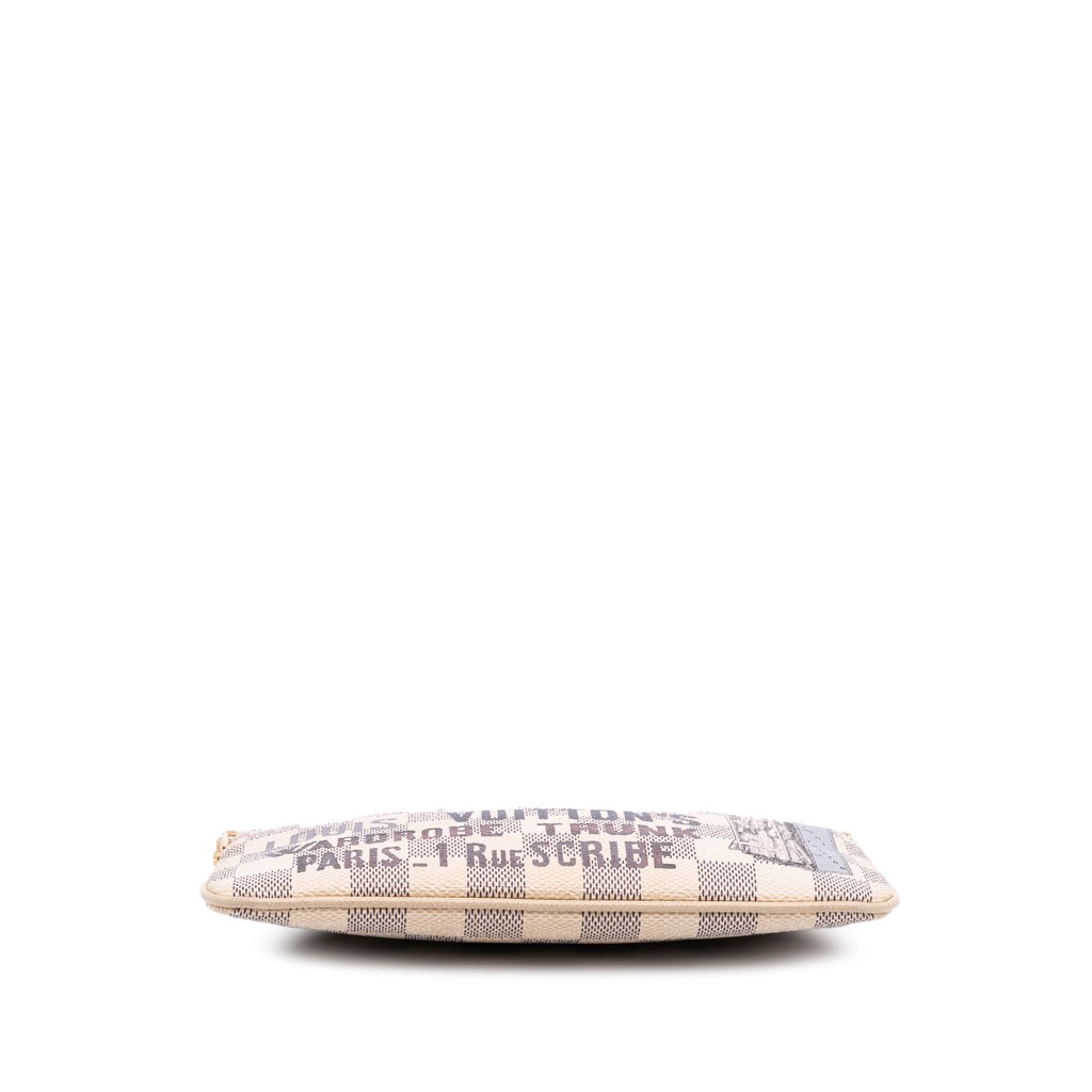 Louis Vuitton Damier Azur Trunks Labels Pochette Milla MM - Image 6