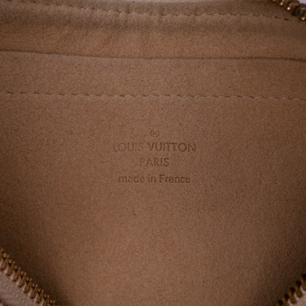 Louis Vuitton Damier Azur Trunks Labels Pochette Milla MM - Side view