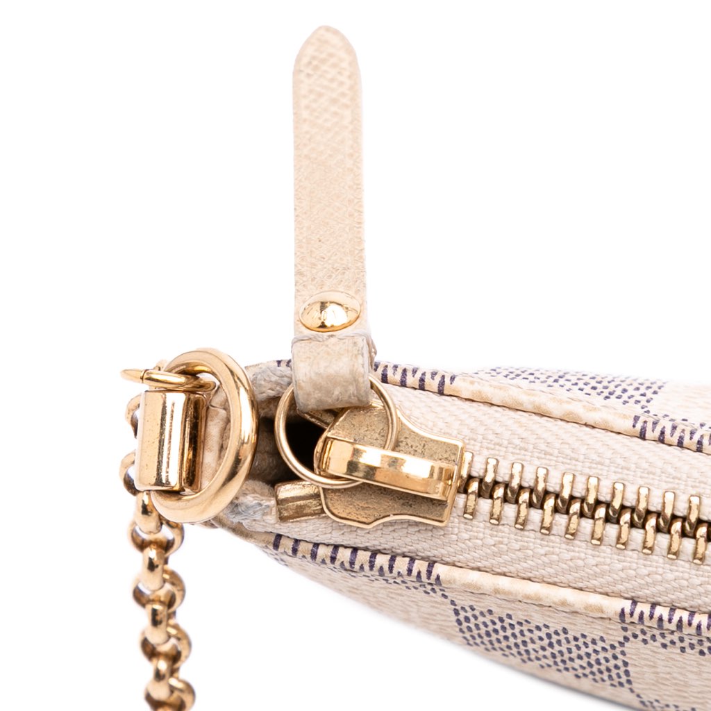 Louis Vuitton Damier Azur Trunks Labels Pochette Milla MM - Detail 2