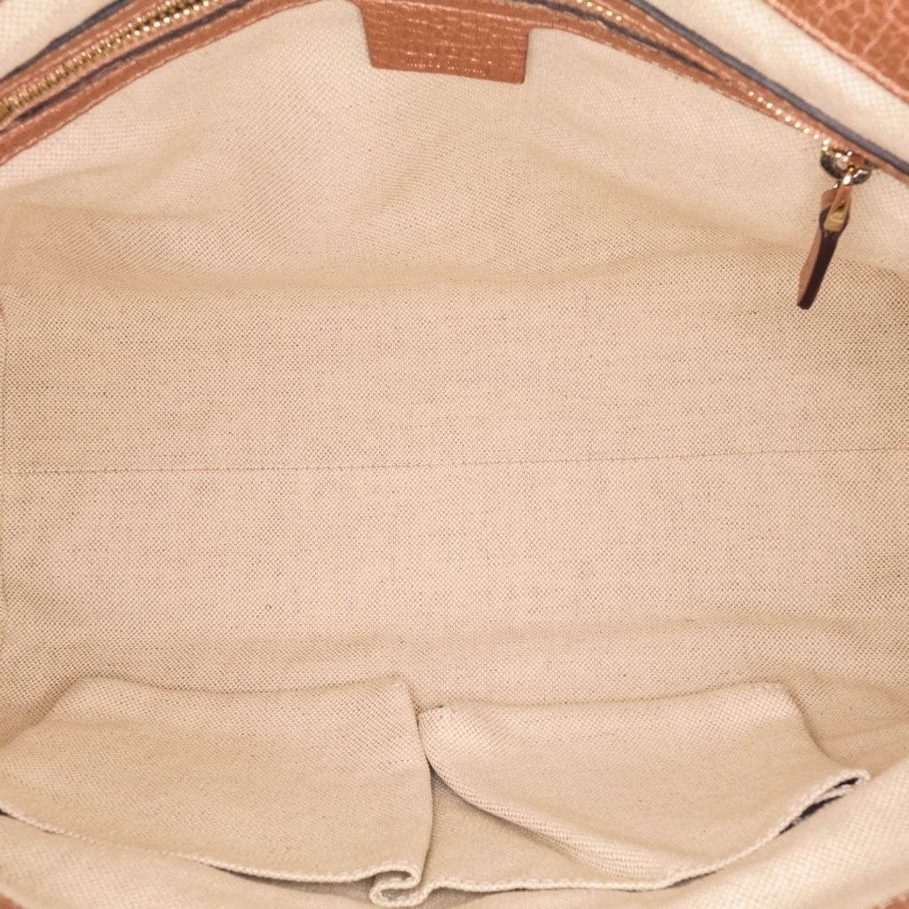 Gucci Metallic Pebbled Calfskin Bella Satchel - 4