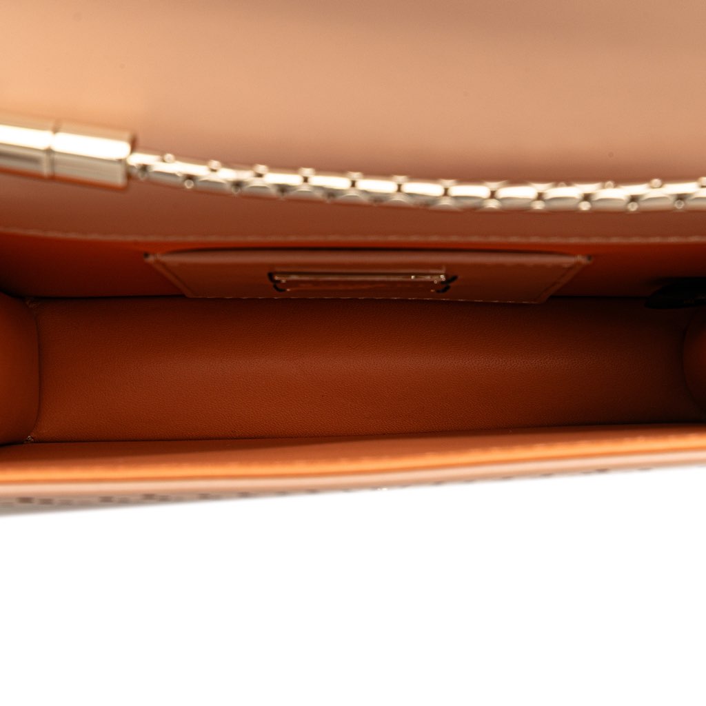 Bvlgari Small Laser Cut Calfskin Serpenti Forever Diamond Blast Sunshine Crossbody - 4