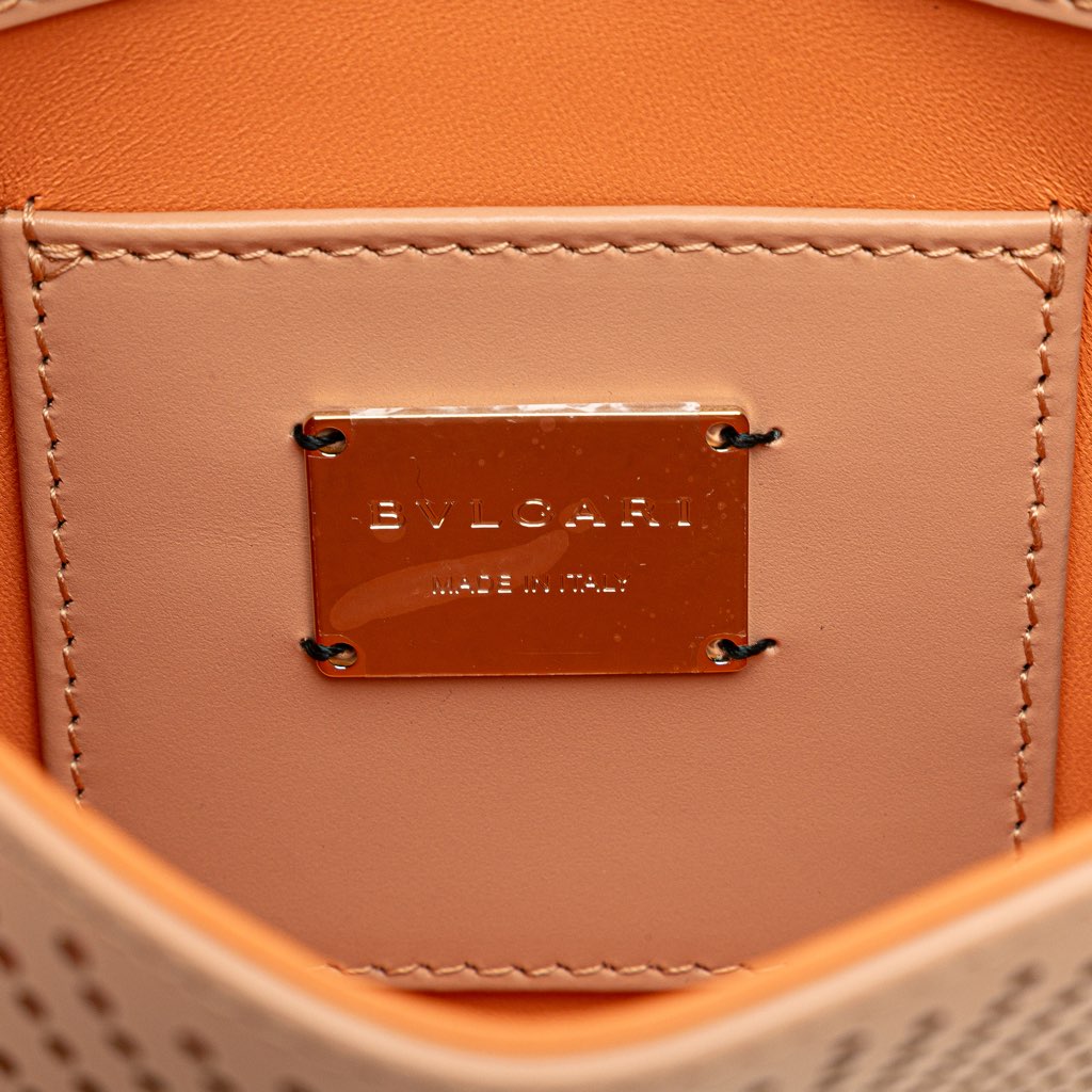 Bvlgari Small Laser Cut Calfskin Serpenti Forever Diamond Blast Sunshine Crossbody - 5