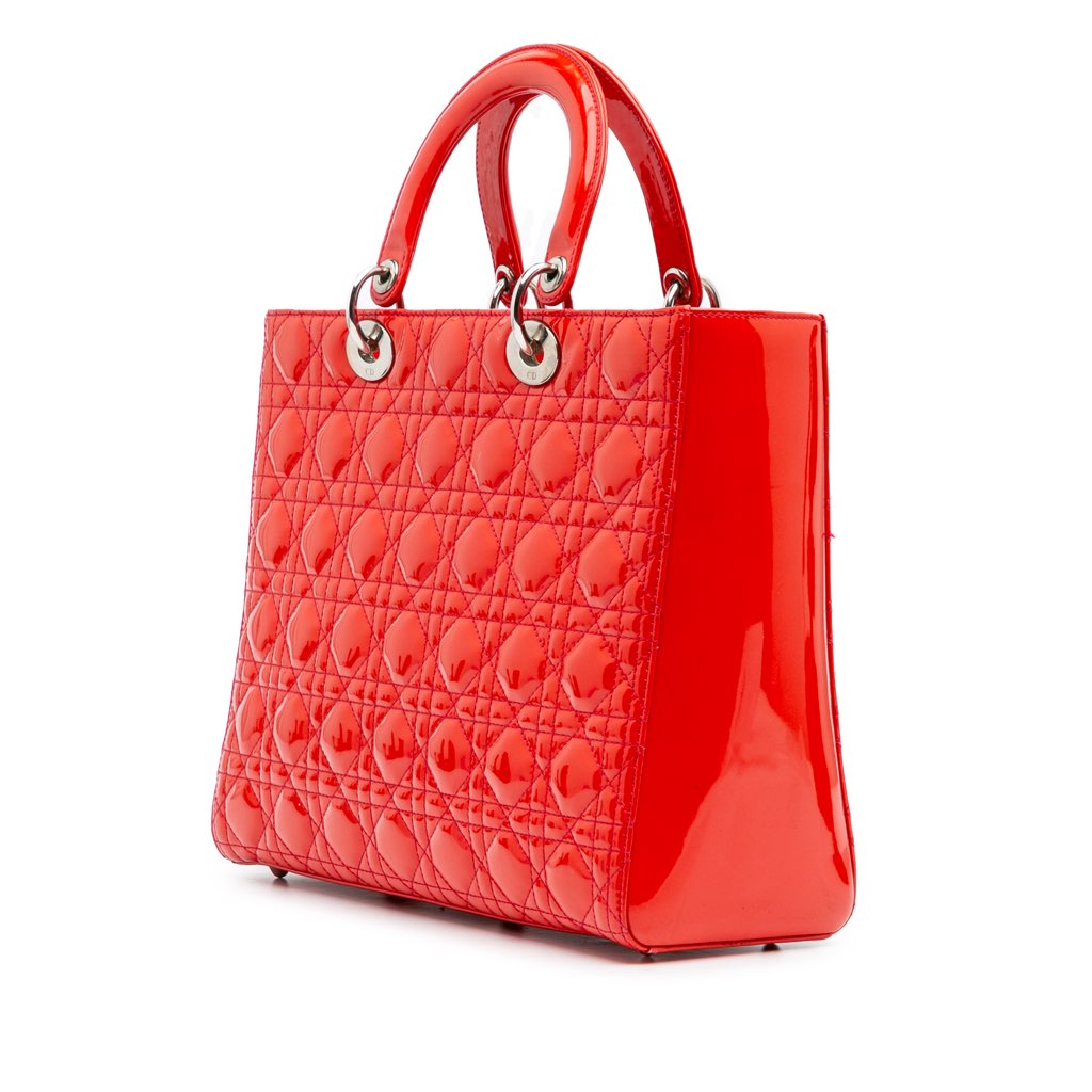 Dior Large Patent Cannage Lady Dior - 2