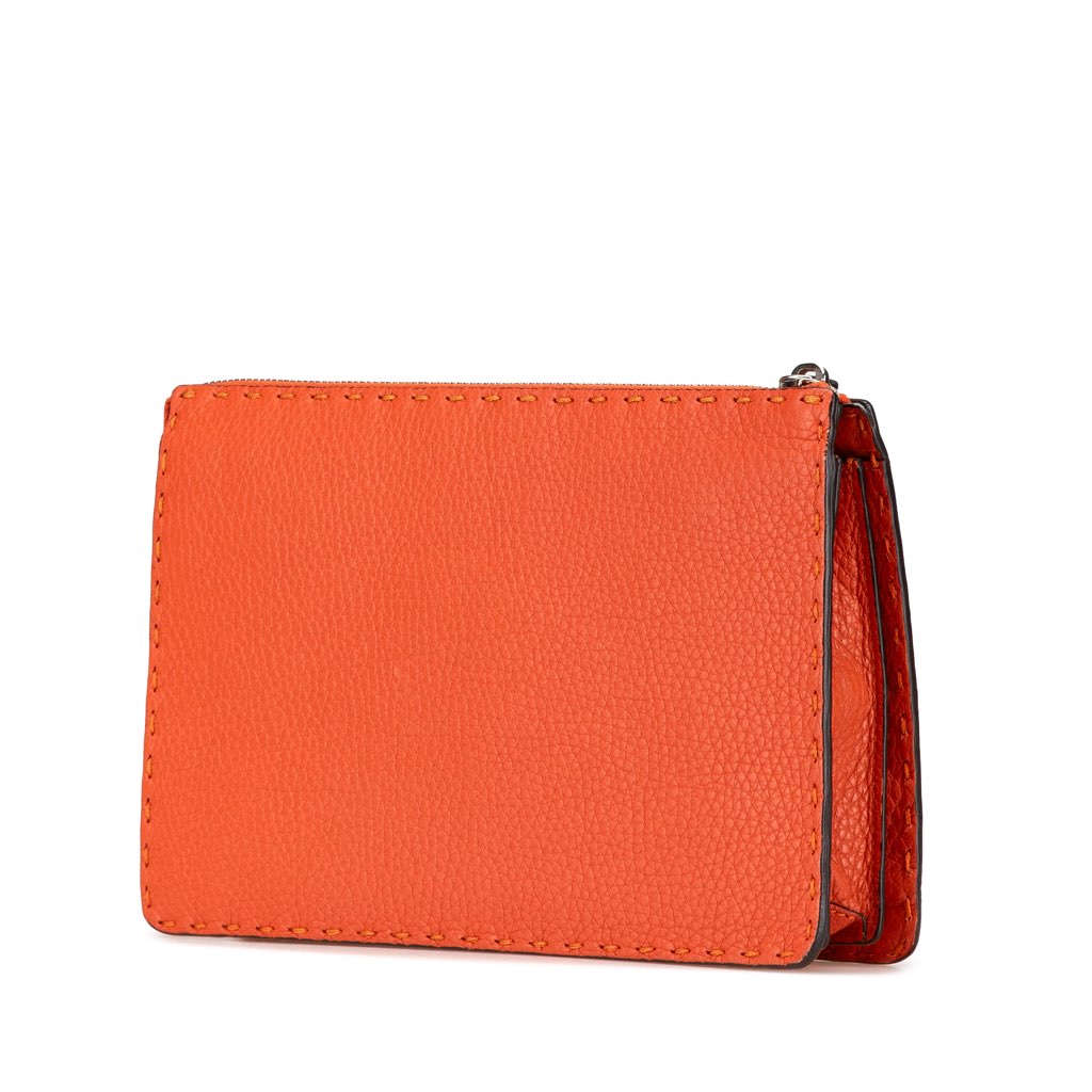 Fendi Leather Selleria Clutch - 2