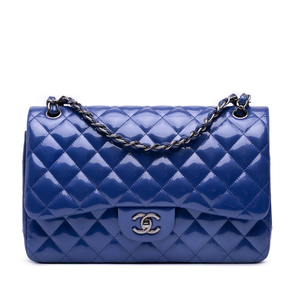 Chanel Jumbo Classic Patent Double Flap