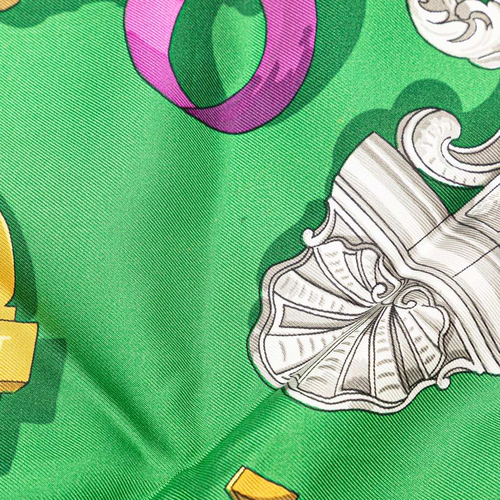 Hermès Ferronnerie Printed Silk Scarf - Side view