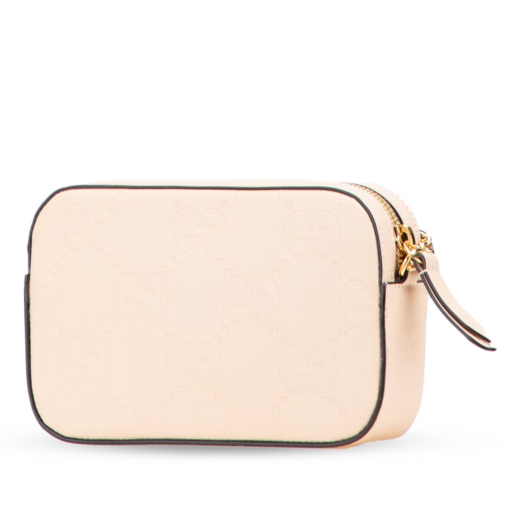 Gucci Super Mini GG Debossed Calf Chain Wallet - Back view