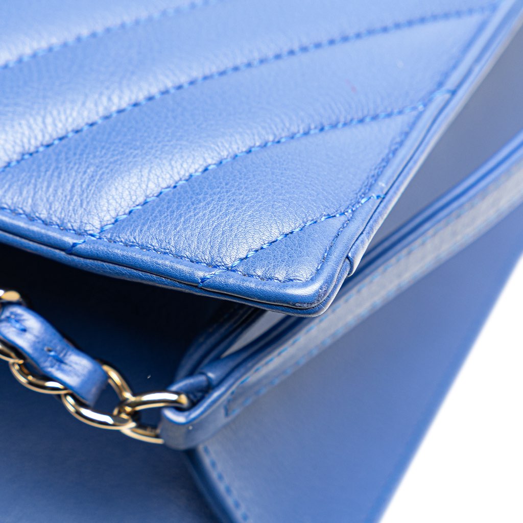 Chanel Chevron Calfskin Coco Envelope Shoulder Bag - Image 11