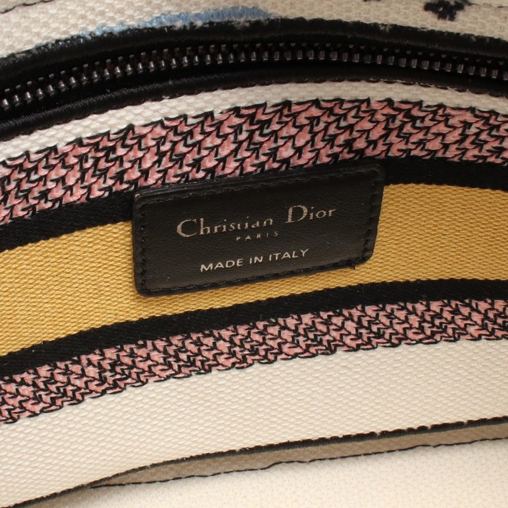 Dior Medium Canvas Embroidered Ciel De Reve Lady D Lite - 4