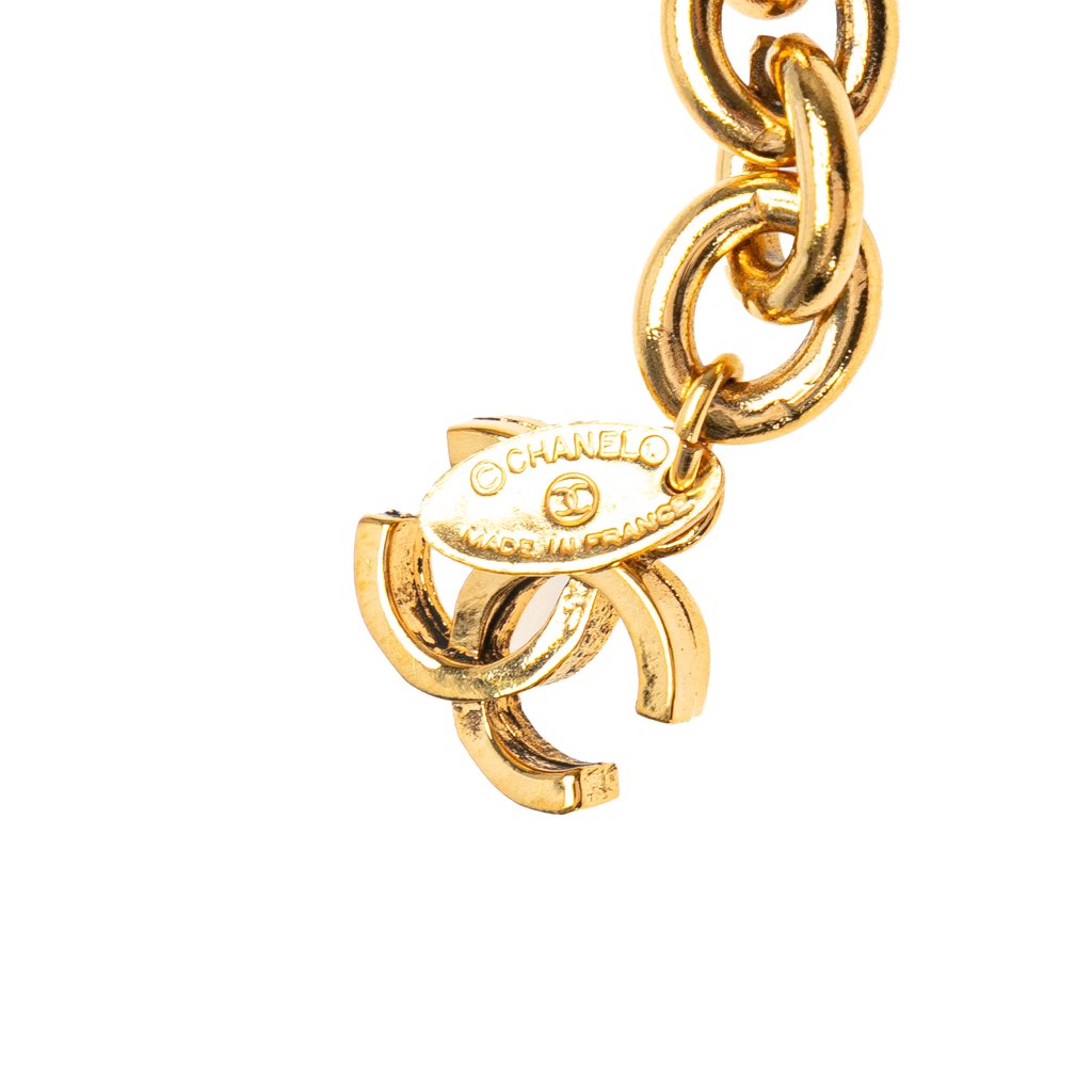 Chanel Gold Plated Quilted CC Triple Chain Belt - 3