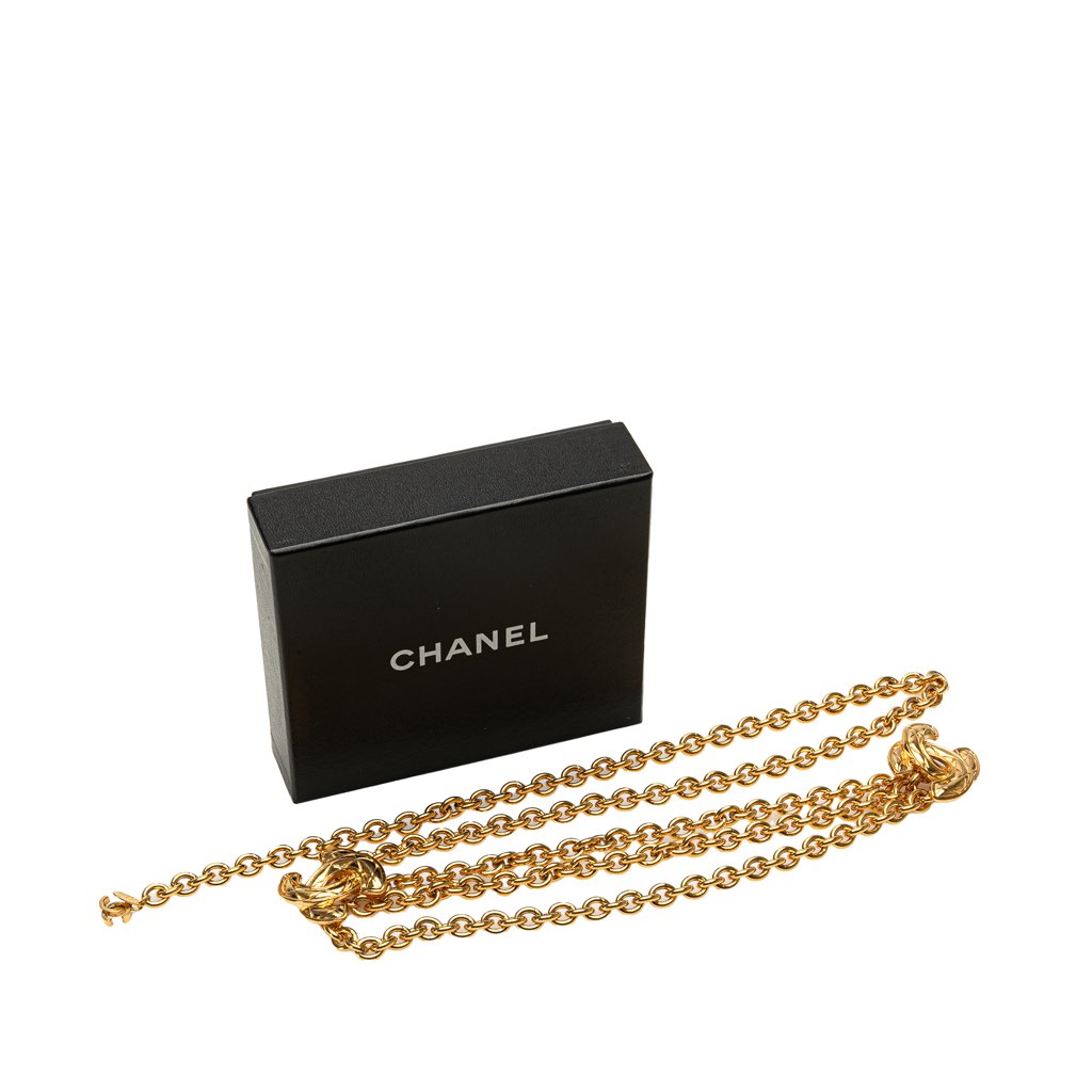 Chanel Gold Plated Quilted CC Triple Chain Belt - 5