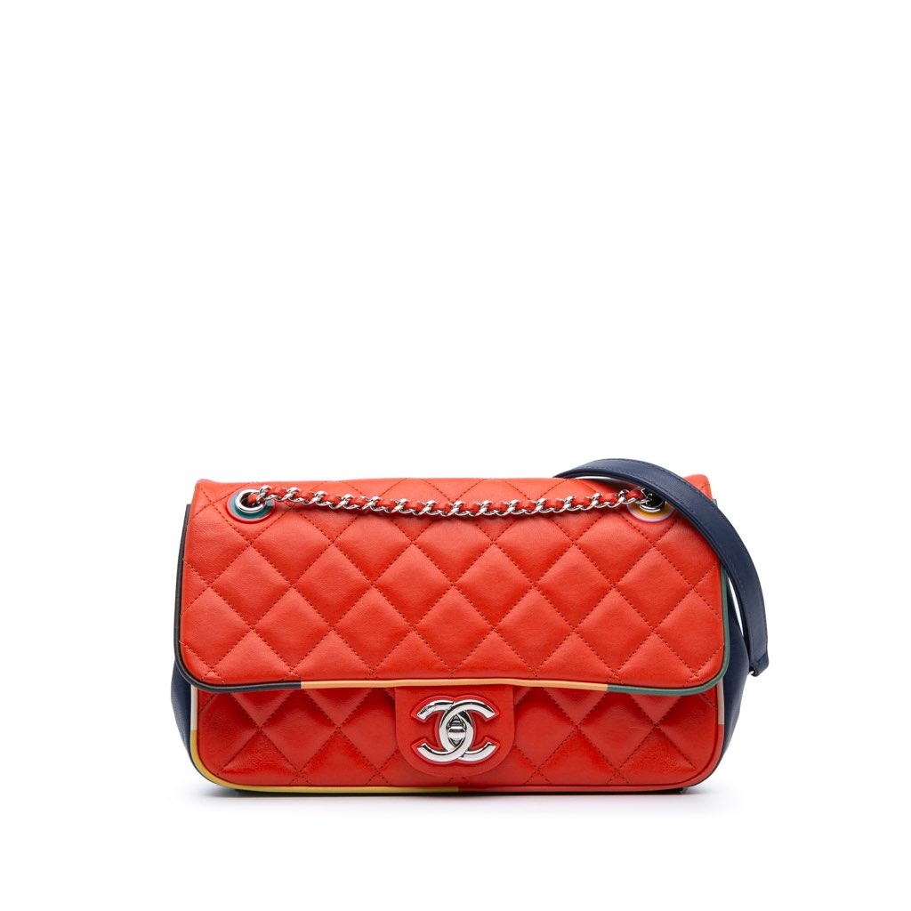 Chanel Medium Quilted Lambskin Cuba Color Flap