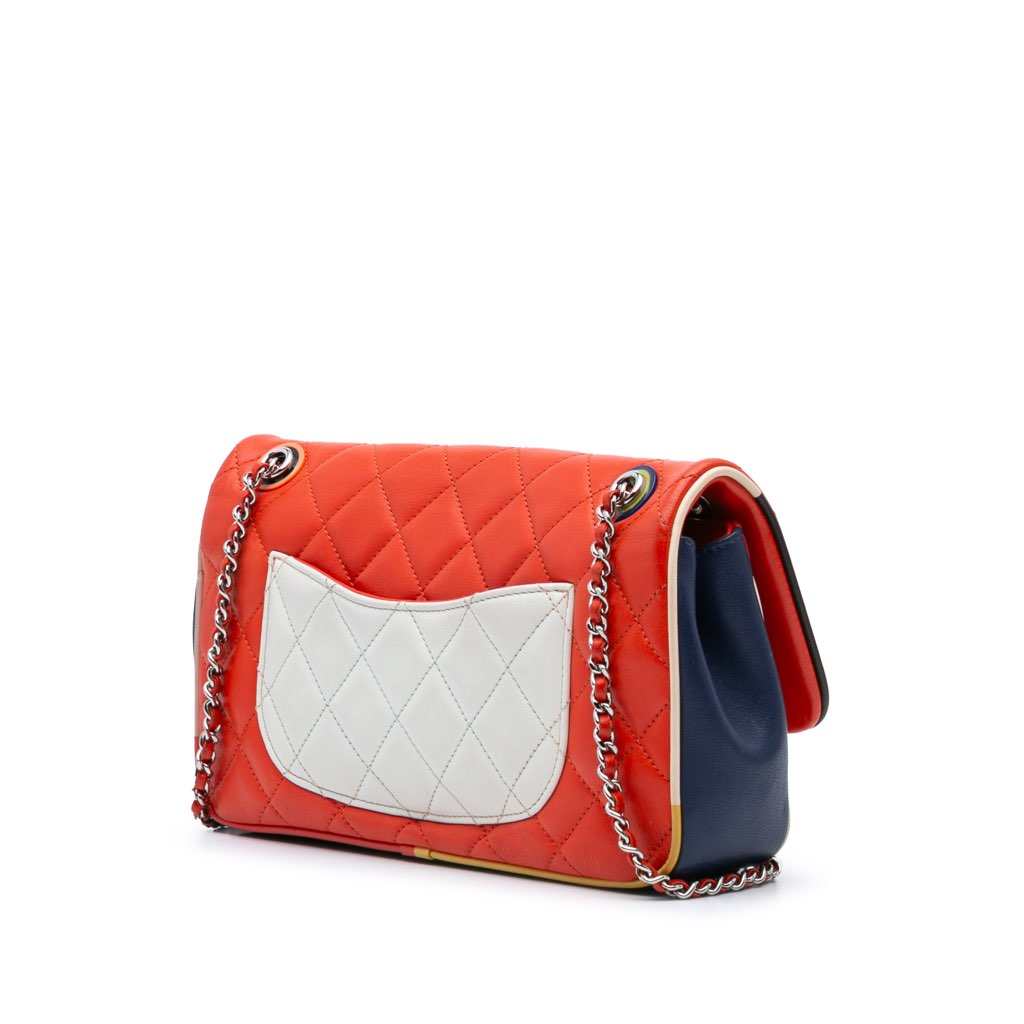 Chanel Medium Quilted Lambskin Cuba Color Flap - Back view