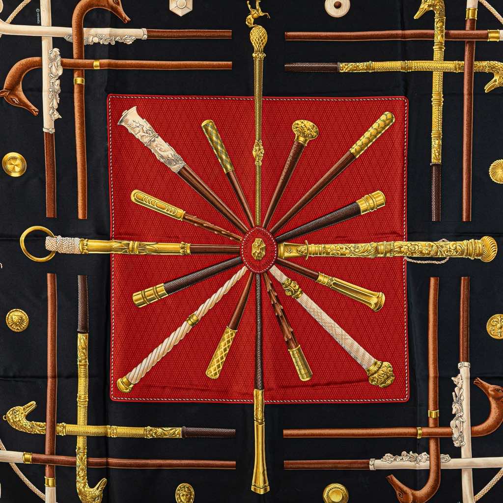 Hermès Cannes et Pommeaux Silk Scarf - 2