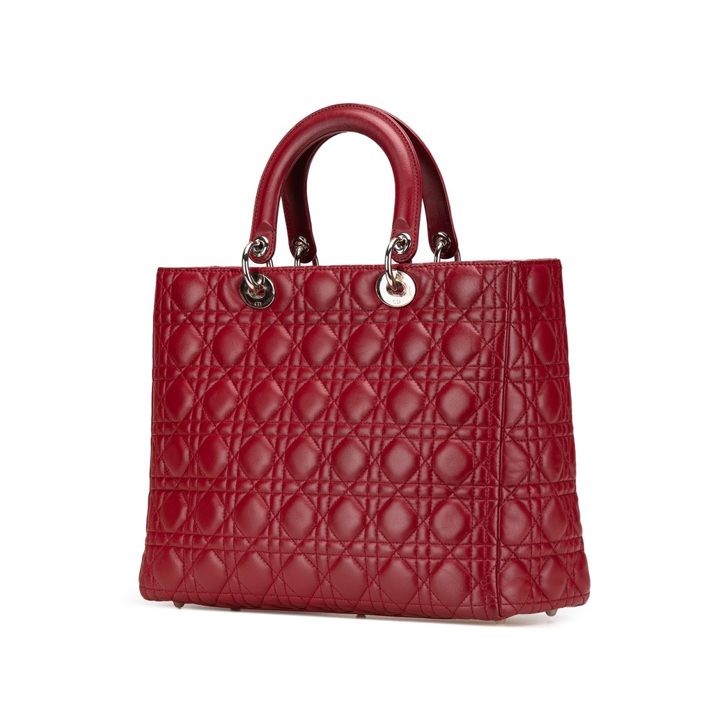 Dior Large Lambskin Cannage Lady Dior - 2