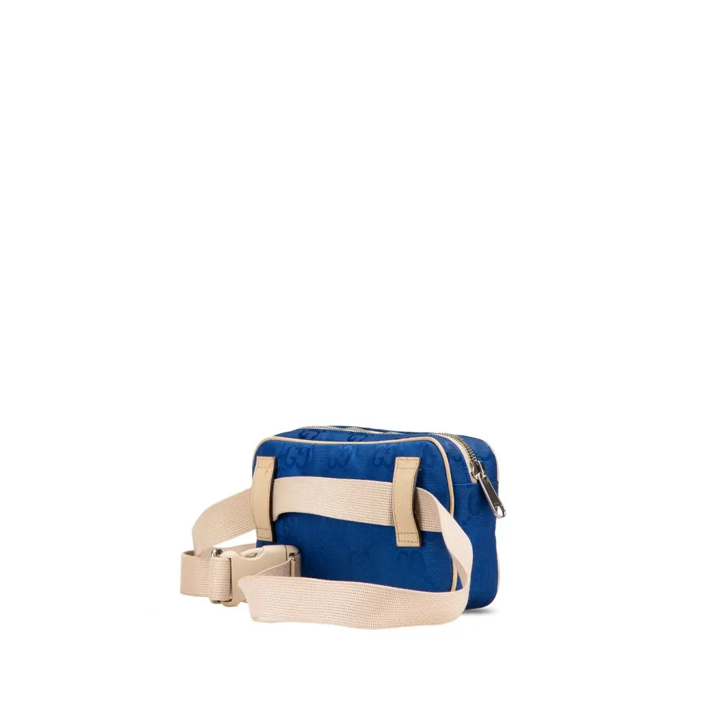Gucci GG Nylon Off The Grid Belt Bag Blue Good - Back View