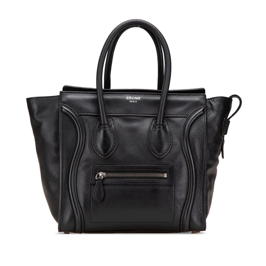 Celine Micro Drummed Calfskin Luggage Tote
