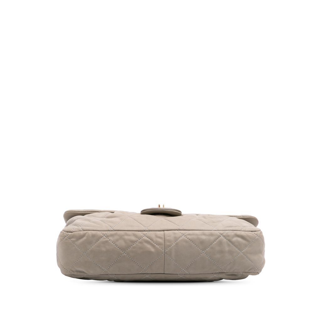 Chanel Large Quilted Iridescent Calfskin Coco Pleats Flap - 3