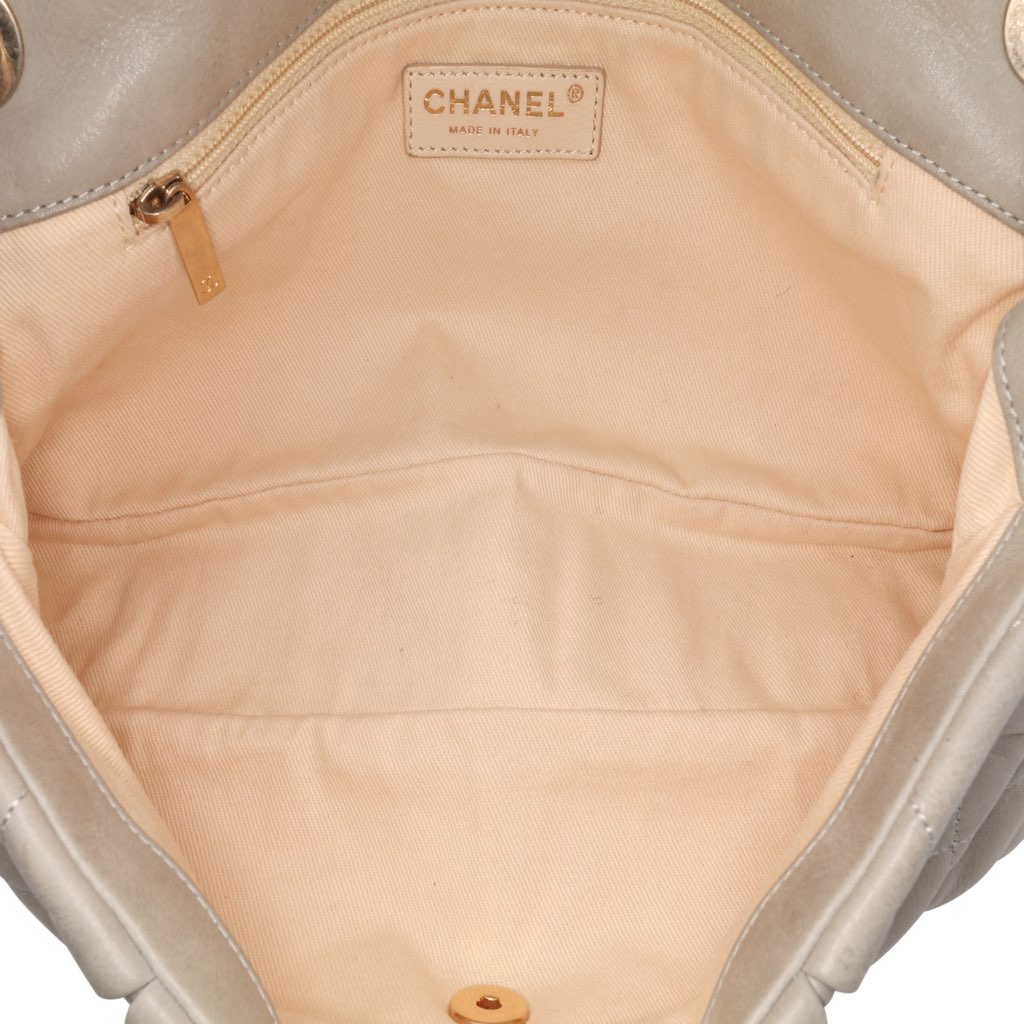 Chanel Large Quilted Iridescent Calfskin Coco Pleats Flap - 4