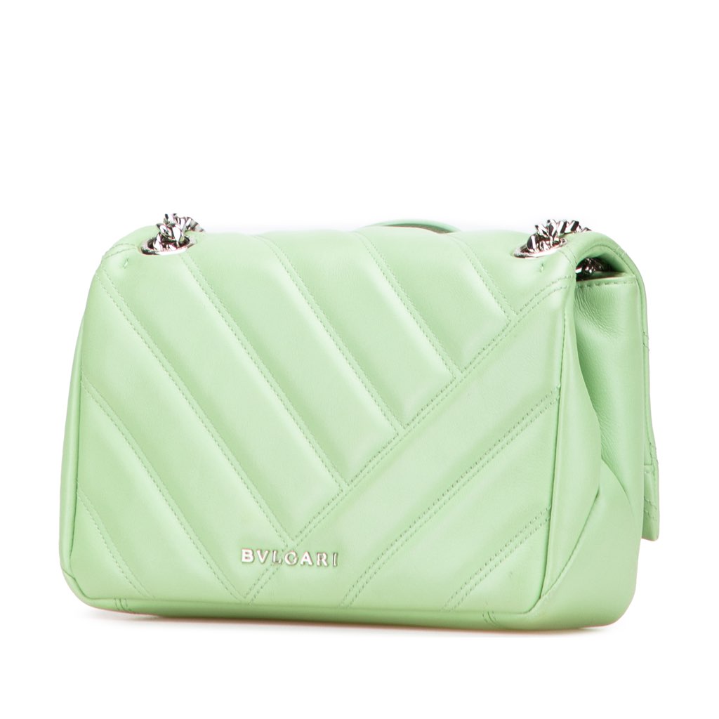 Bvlgari Leather Serpenti Cabochon Chain Crossbody - 2