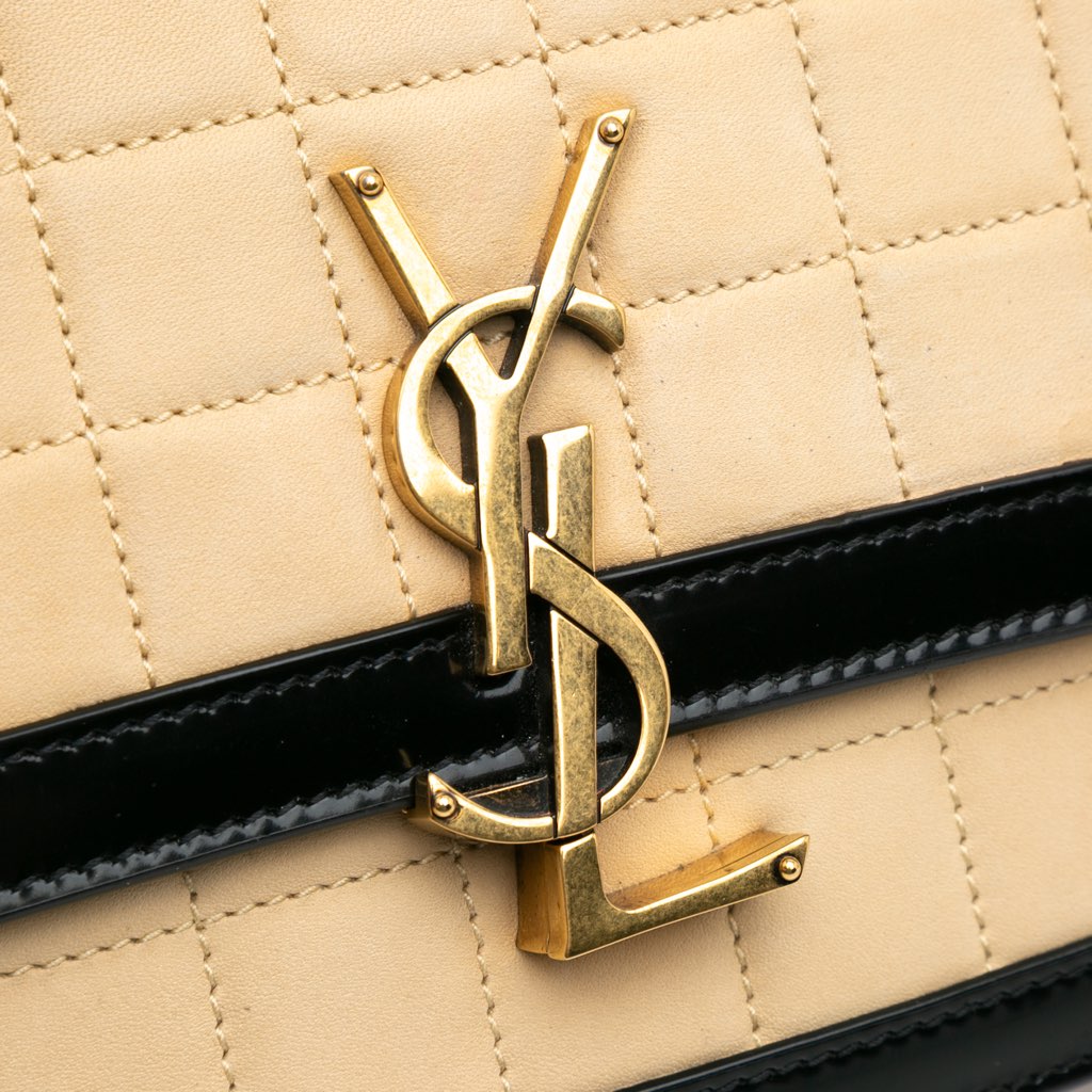 Saint Laurent Medium Quilted Suede Monogram Solferino Crossbody - Detail 2