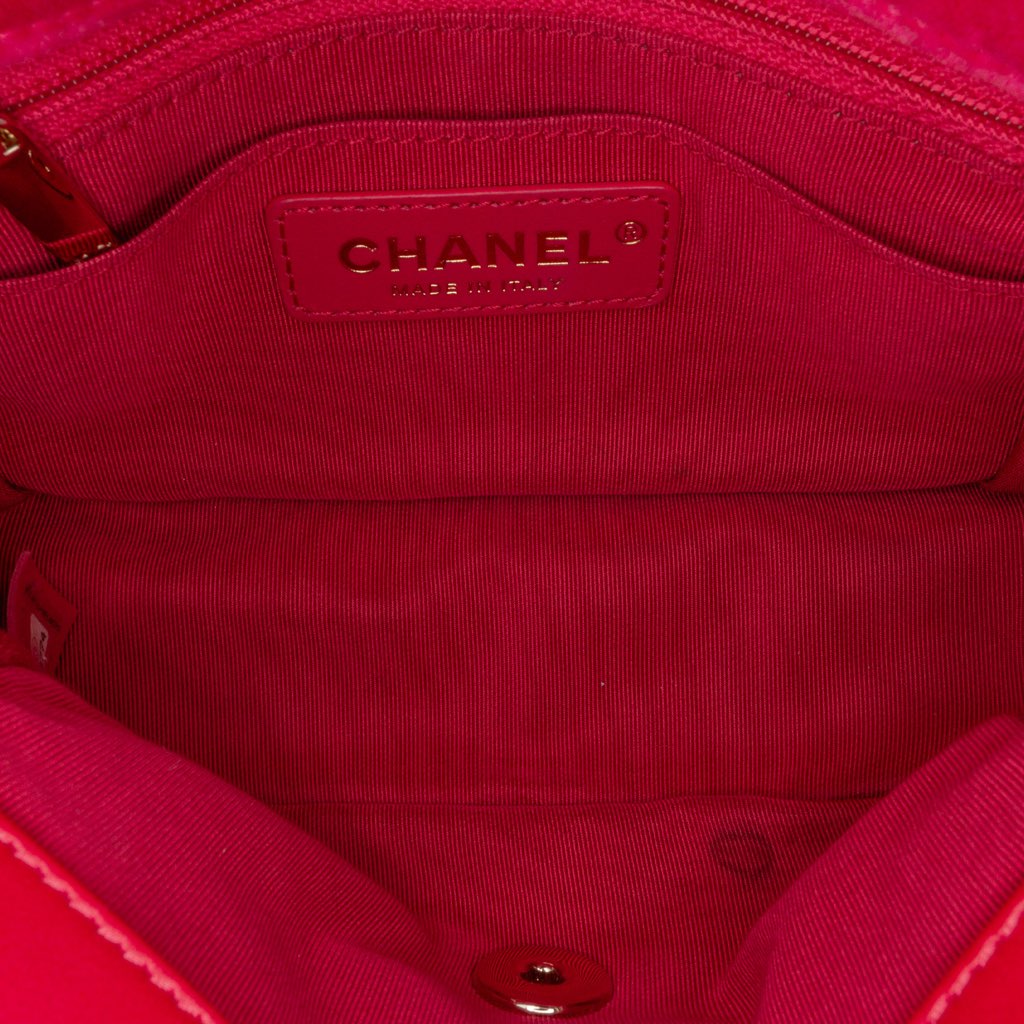 Chanel Mini Square Classic Velvet Pearl Crush Single Flap - 4