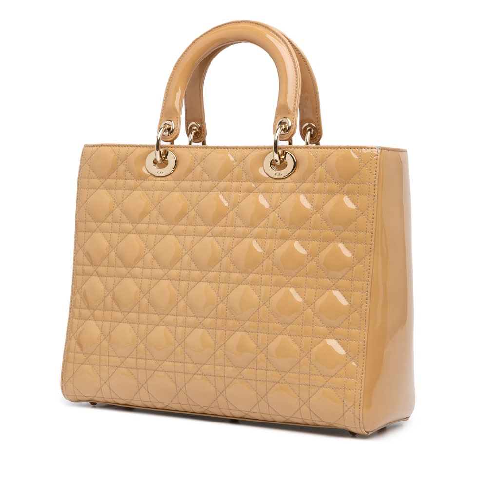 Dior Large Patent Cannage Lady Dior - 2