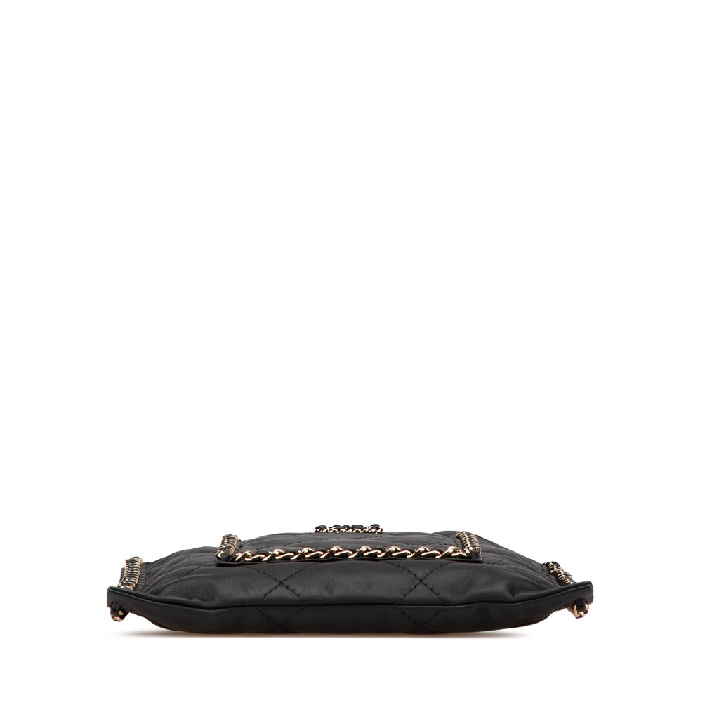 Chanel Quilted Calfskin Chain Flat Shoulder Bag - 3